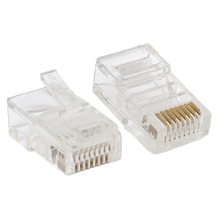 Коннектор RJ45 (8P8C) кат.5E неэкранир. 30мкд универс. (уп.50шт) TERACOM PRO EKF TRP-PLUG-5EUTP-50 купить оптом выгодно Коннектор RJ45 (8P8C) кат.5E неэкранир. 30мкд универс. (уп.50шт) TERACOM PRO EKF TRP-PLUG-5EUTP-50 оптом купить цена