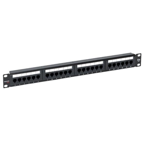 Патч-панель 19дюйм 1U кат.5E UTP неэкранир. 24 порта RJ45 Dual IDC с органайзером TERACOM PRO EKF TRP-PPNL-5EUTP-C1U24 оптом купить цена