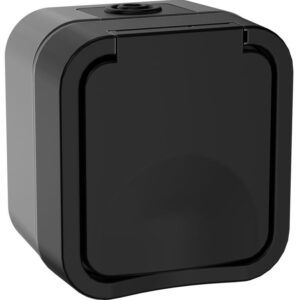 Розетка 1-м ОП TORS 16А IP55 TS120 с заземл. с крышкой графит IEK TS-R16-16-55-K53 оптом купить цена