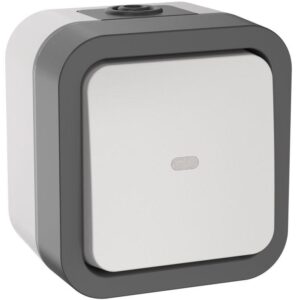 Переключатель 1-кл. ОП TORS 10А IP55 TS202 с индикацией бел. IEK TS-V10-1-10-55-K41 оптом купить цена