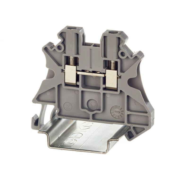 Клемма проходная винтовой зажим 2 точки подключения 2.5кв.мм сер. DKC TUR-2.5 купить оптом выгодно Клемма проходная винтовой зажим 2 точки подключения 2.5кв.мм сер. DKC TUR-2.5 оптом купить цена