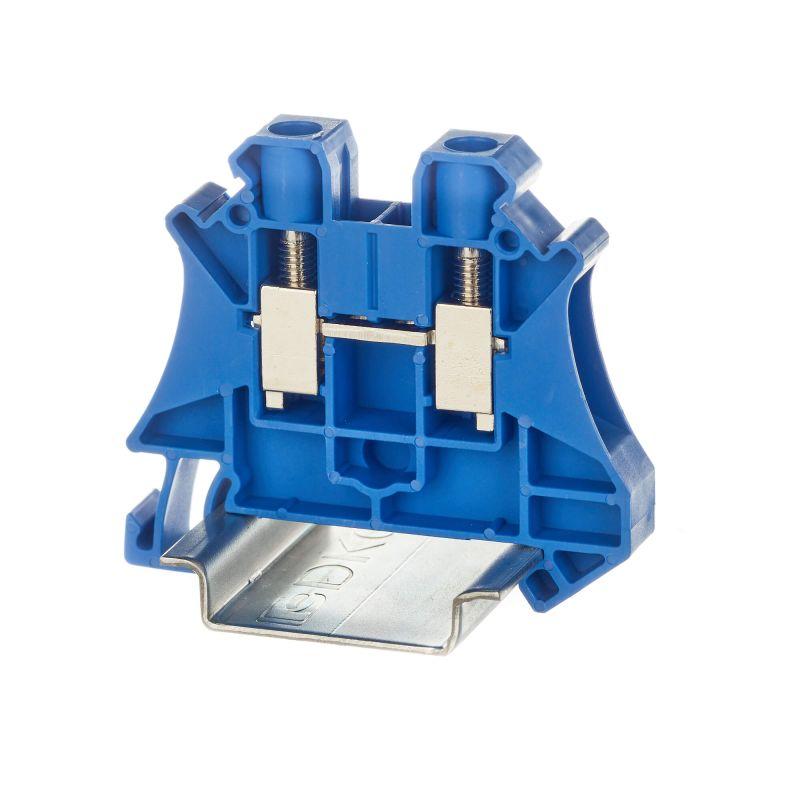 Клемма проходная винтовой зажим 2 точки подключения 6кв.мм син. DKC TUR-6-BU купить оптом выгодно Клемма проходная винтовой зажим 2 точки подключения 6кв.мм син. DKC TUR-6-BU оптом купить цена