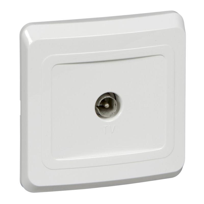 Розетка телевизионная оконечная TV 1-м СП Этюд бел. SE TVC-002B купить оптом выгодно Розетка телевизионная оконечная TV 1-м СП Этюд бел. SE TVC-002B оптом купить цена