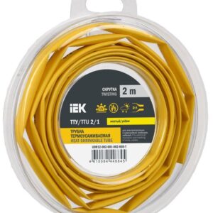 Трубка термоусадочная ТТУ нг-LS 2/1 желт. (уп.2м) IEK UDR12-002-001-002-K05-T оптом купить цена