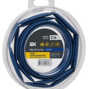 Трубка термоусадочная ТТУ нг-LS 3/1.5 син. (уп.2м) IEK UDR12-003-D15-002-K07-T оптом купить цена