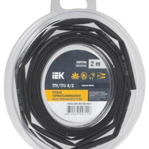 Трубка термоусадочная ТТУ нг-LS 4/2 черн. (уп.2м) IEK UDR12-004-002-002-K02-T оптом купить цена