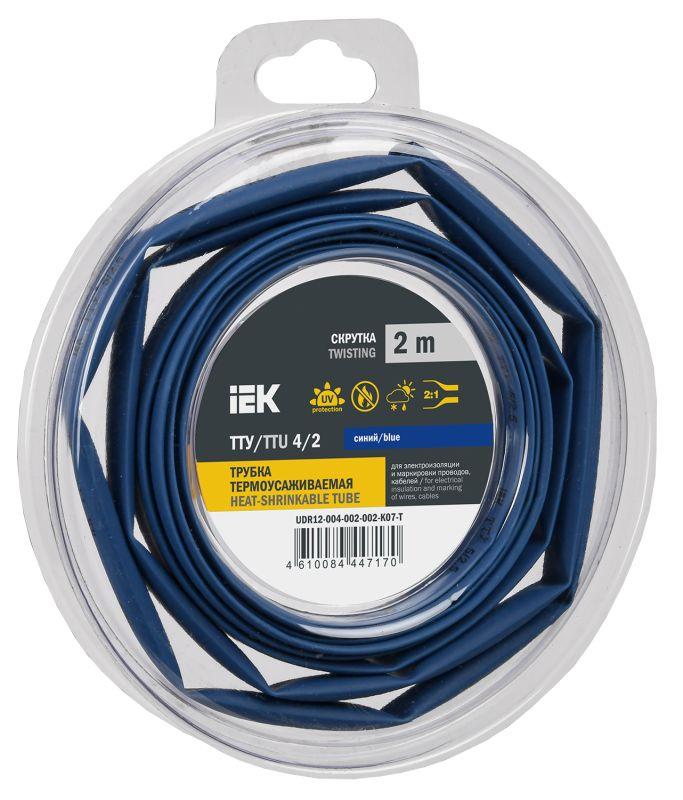 Трубка термоусадочная ТТУ нг-LS 4/2 син. (уп.2м) IEK UDR12-004-002-002-K07-T купить оптом выгодно Трубка термоусадочная ТТУ нг-LS 4/2 син. (уп.2м) IEK UDR12-004-002-002-K07-T оптом купить цена