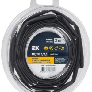 Трубка термоусадочная ТТУ нг-LS 5/2.5 черн. (уп.2м) IEK UDR12-005-D25-002-K02-T оптом купить цена