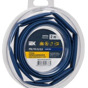 Трубка термоусадочная ТТУ нг-LS 5/2.5 син. (уп.2м) IEK UDR12-005-D25-002-K07-T оптом купить цена