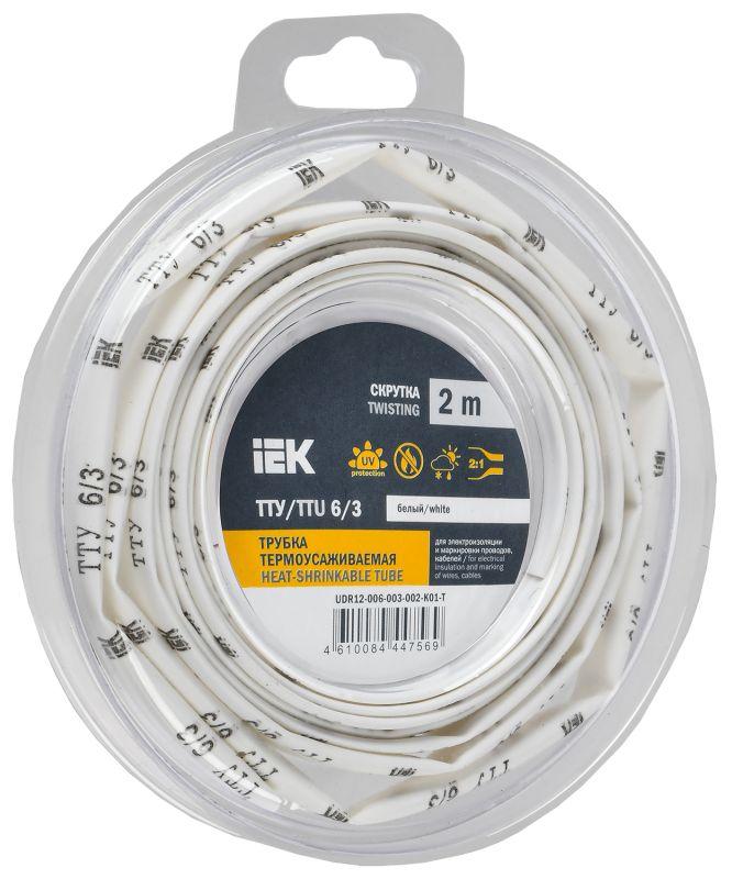 Трубка термоусадочная ТТУ нг-LS 6/3 бел. (уп.2м) IEK UDR12-006-003-002-K01-T купить оптом выгодно Трубка термоусадочная ТТУ нг-LS 6/3 бел. (уп.2м) IEK UDR12-006-003-002-K01-T оптом купить цена