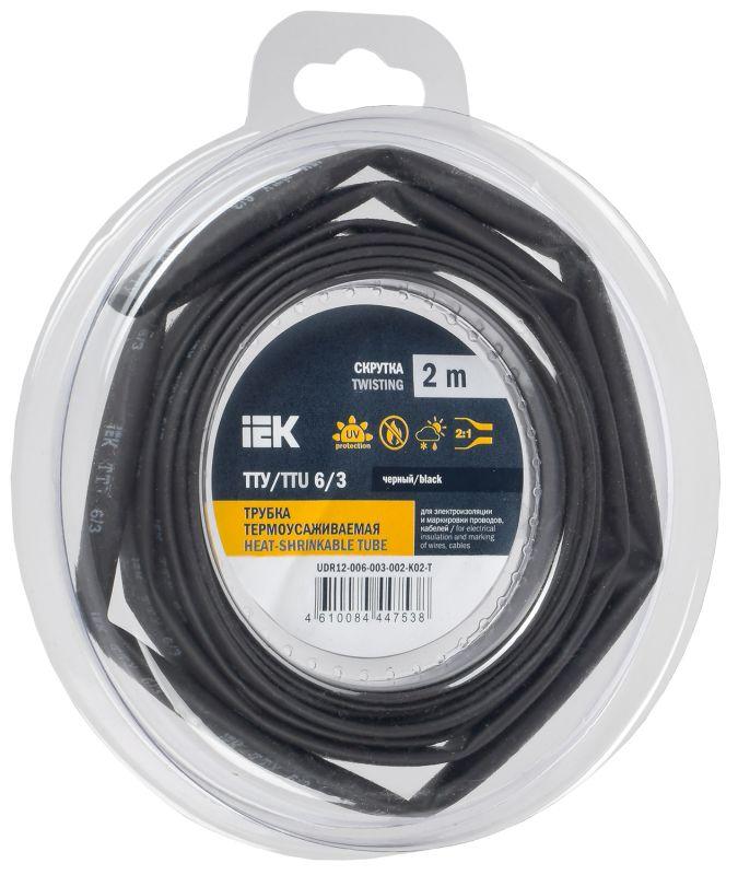 Трубка термоусадочная ТТУ нг-LS 6/3 черн. (уп.2м) IEK UDR12-006-003-002-K02-T купить оптом выгодно Трубка термоусадочная ТТУ нг-LS 6/3 черн. (уп.2м) IEK UDR12-006-003-002-K02-T оптом купить цена