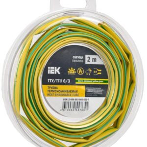 Трубка термоусадочная ТТУ нг-LS 6/3 желт./зел. (уп.2м) IEK UDR12-006-003-002-K52-T оптом купить цена