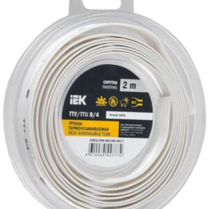 Трубка термоусадочная ТТУ нг-LS 8/4 бел. (уп.2м) IEK UDR12-008-004-002-K01-T оптом купить цена
