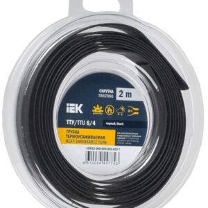 Трубка термоусадочная ТТУ нг-LS 8/4 черн. (уп.2м) IEK UDR12-008-004-002-K02-T оптом купить цена