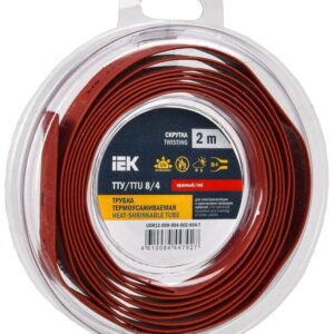 Трубка термоусадочная ТТУ нг-LS 8/4 красн. (уп.2м) IEK UDR12-008-004-002-K04-T оптом купить цена