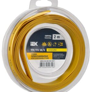 Трубка термоусадочная ТТУ нг-LS 10/5 желт. (уп.2м) IEK UDR12-010-005-002-K05-T оптом купить цена