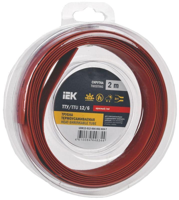Трубка термоусадочная ТТУ нг-LS 12/6 красн. (уп.2м) IEK UDR12-012-006-002-K04-T купить оптом выгодно Трубка термоусадочная ТТУ нг-LS 12/6 красн. (уп.2м) IEK UDR12-012-006-002-K04-T оптом купить цена