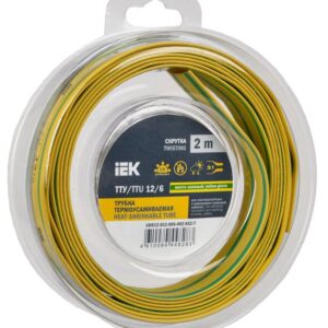 Трубка термоусадочная ТТУ нг-LS 12/6 желт. (уп.2м) IEK UDR12-012-006-002-K05-T оптом купить цена
