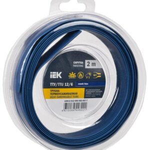Трубка термоусадочная ТТУ нг-LS 12/6 син. (уп.2м) IEK UDR12-012-006-002-K07-T оптом купить цена