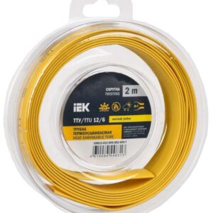 Трубка термоусадочная ТТУ нг-LS 12/6 желт./зел. (уп.2м) IEK UDR12-012-006-002-K52-T оптом купить цена