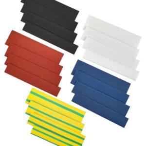 Набор трубок термоусадочных тонкостен. ТТУ 8/4; 10/5; 12/6; 14/7 (ЖЗ; С; К; Ч) 20х8см разноцвет. IEK UDRS-D8-D14-10-1 оптом купить цена