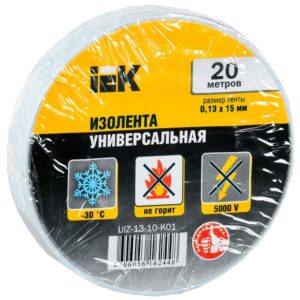 Изолента ПВХ 0.13х15мм (рул.20м) бел. IEK UIZ-13-10-K01 оптом купить цена
