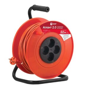 Удлинитель на катушке 4х50м без заземл. 6А IP20 Атлант 2.0 1.3кВт ПВС 2х0.75 PROxima EKF UKA02-06-275-4-50 оптом купить цена