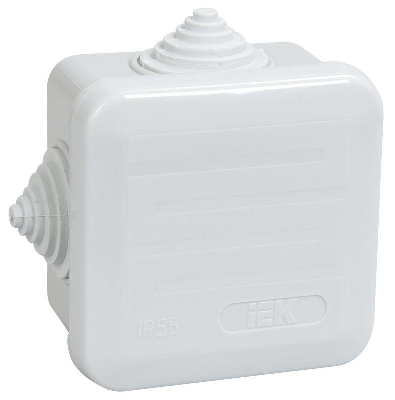 Коробка распаячная ОП 70х70х40 IP44 КМ41236 (4 гермоввода) IEK UKOZ11-070-070-040-K41-44 купить оптом выгодно Коробка распаячная ОП 70х70х40 IP44 КМ41236 (4 гермоввода) IEK UKOZ11-070-070-040-K41-44 оптом купить цена