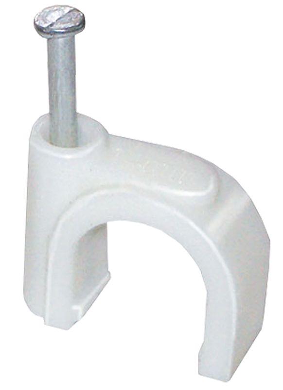 Скоба крепежная круглая с гвоздем d8мм пластик. (уп.100шт) IEK USK11-08-100 купить оптом выгодно Скоба крепежная круглая с гвоздем d8мм пластик. (уп.100шт) IEK USK11-08-100 оптом купить цена