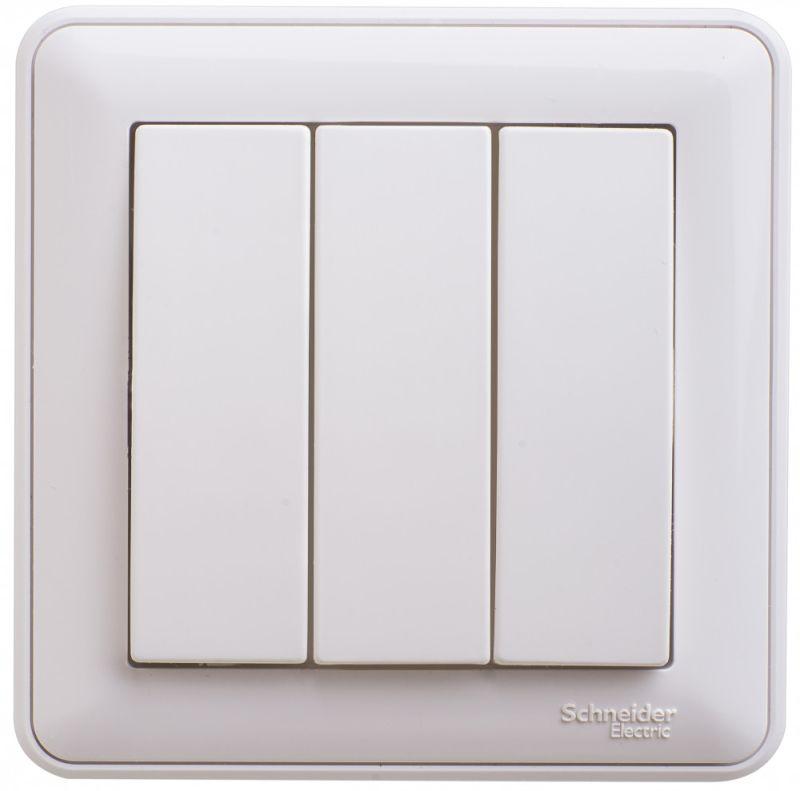 Выключатель 3-кл. СП W59 10А IP20 10AX в сборе бел. SE VS0510-351-18 купить оптом выгодно Выключатель 3-кл. СП W59 10А IP20 10AX в сборе бел. SE VS0510-351-18 оптом купить цена