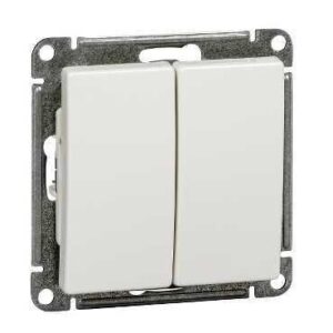 Выключатель 2-кл. СП W59 10А IP20 10AX механизм бел. SE VS510-252-1-86 оптом купить цена