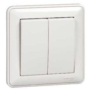 Выключатель 2-кл. СП W59 10А IP20 10AX в сборе бел. SE VS510-252-18 оптом купить цена