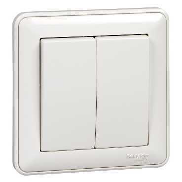 Выключатель 2-кл. СП W59 10А IP20 10AX в сборе бел. SE VS510-252-18 купить оптом выгодно Выключатель 2-кл. СП W59 10А IP20 10AX в сборе бел. SE VS510-252-18 оптом купить цена