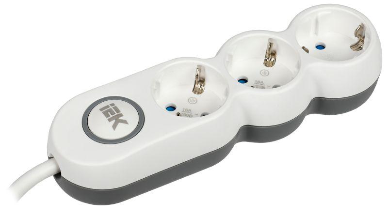 Удлинитель 3х1.5м с заземл. 16А IP20 Uno У03В 2P+PE 250В 3х1.5 IEK WYP53-16-03-D15-ZK купить оптом выгодно Удлинитель 3х1.5м с заземл. 16А IP20 Uno У03В 2P+PE 250В 3х1.5 IEK WYP53-16-03-D15-ZK оптом купить цена
