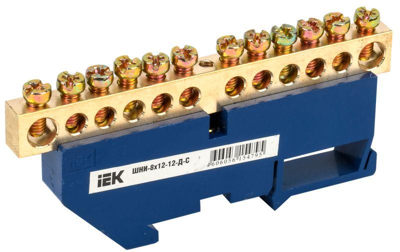 Шина нулевая на DIN-изол. ШНИ 8х12-12-Д-С IEK YNN10-812-12D-K07 купить оптом выгодно Шина нулевая на DIN-изол. ШНИ 8х12-12-Д-С IEK YNN10-812-12D-K07 оптом купить цена