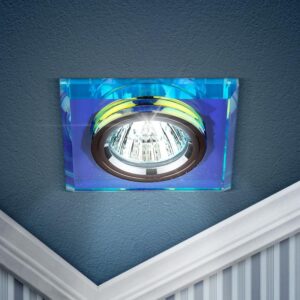 DK8 CH/PR Светильник ЭРА декор стекло квадрат MR16