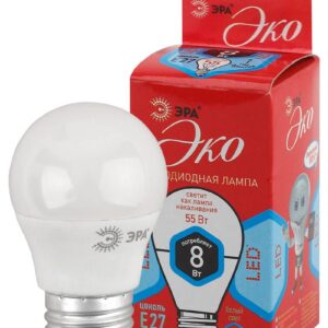 Лампочка светодиодная ЭРА RED LINE ECO LED P45-8W-840-E27 Е27 / E27 8Вт шар нейтральный белый свет купить оптом недорого