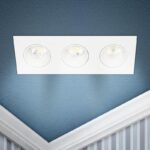 Встраиваемый светильник декоративный ЭРА KL90-3 WH MR16/GU5.3 белый