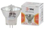 Лампочка галогенная ЭРА GU4-MR11-50W-220V-30CL GU4 50Вт софит теплый белый свет купить оптом недорого