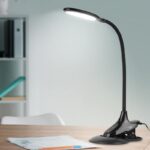 Настольный светильник ЭРА NLED-454-9W-BK светодиодный на прищепке со съемной вставкой-основанием черный купить оптом недорого