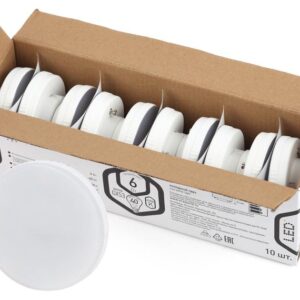 Лампочка светодиодная ЭРА RED LINE LED GX-6W-865-GX53 R (10-PACK) GX53 6Вт таблетка холодный дневной свет купить оптом недорого