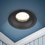 Встраиваемый светильник влагозащищенный ЭРА WR4 SBK MR16/GU5.3 IP44 черный матовый купить оптом недорого