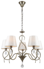 Люстра Rivoli Beatrix 2067-305 5 х Е14 40 Вт классика купить оптом недорого