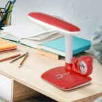 Настольный светильник ЭРА NLED-437-7W-R светодиодный с часами красный купить оптом недорого