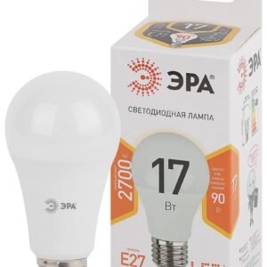 Лампочка светодиодная ЭРА STD LED A60-17W-827-E27 E27 / Е27 17Вт груша теплый белый свет купить оптом недорого