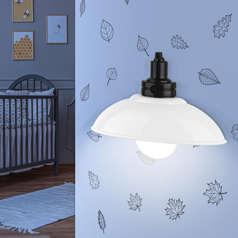 Ночник - светильник светодиодный ЭРА NLED-487-1W-SW-W настенный на батарейках с выключателем белый оптом купить хорошая цена Ночник - светильник светодиодный ЭРА NLED-487-1W-SW-W настенный на батарейках с выключателем белый купить оптом недорого