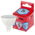 Лампочка светодиодная ЭРА RED LINE LED MR16-5W-840-GU5.3 R GU5.3 5 Вт софит нейтральный белый свет купить оптом недорого