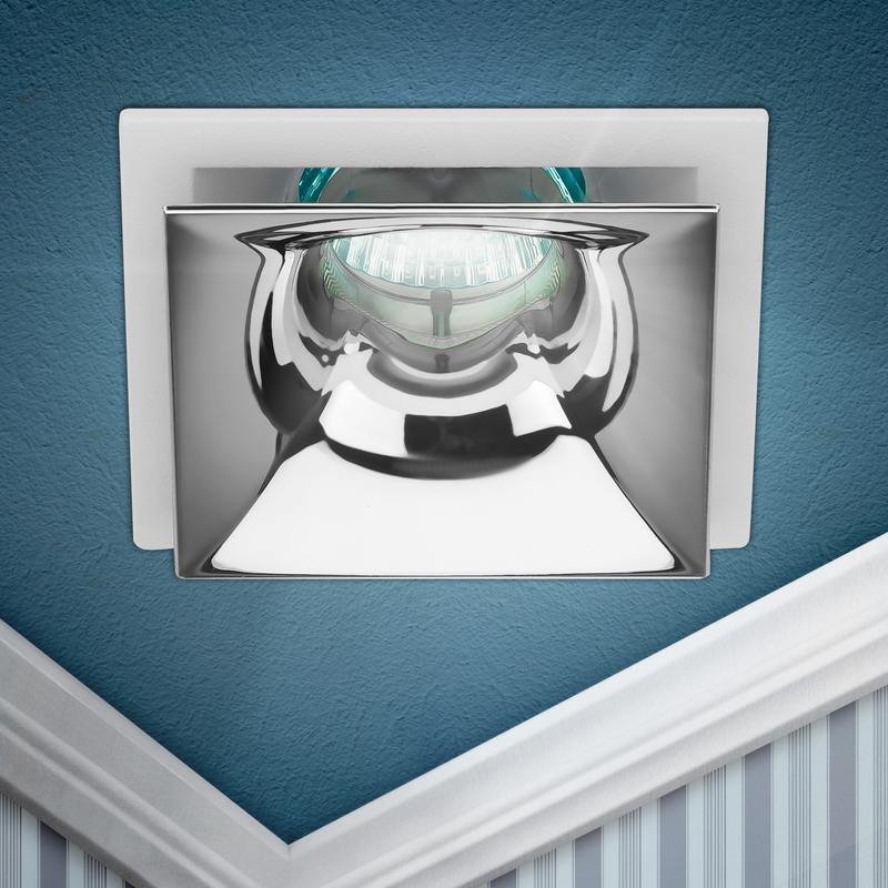 Встраиваемый светильник декоративный ЭРА KL102 WH/CH MR16 GU5.3 белый хром оптом купить хорошая цена Встраиваемый светильник декоративный ЭРА KL102 WH/CH MR16 GU5.3 белый хром купить оптом недорого