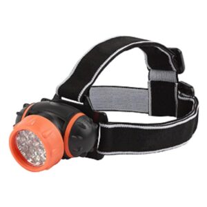 Фонарь налобный светодиодный Трофи TG7 на батарейках мощный яркий 4 режима оранжево-черный купить оптом недорого