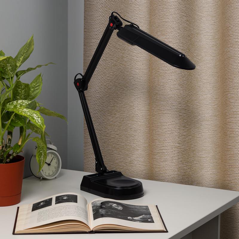 Настольный светильник ЭРА NL-202-G23-11W-BK с лампой PL на струбцине и с основанием черный оптом купить хорошая цена Настольный светильник ЭРА NL-202-G23-11W-BK с лампой PL на струбцине и с основанием черный купить оптом недорого